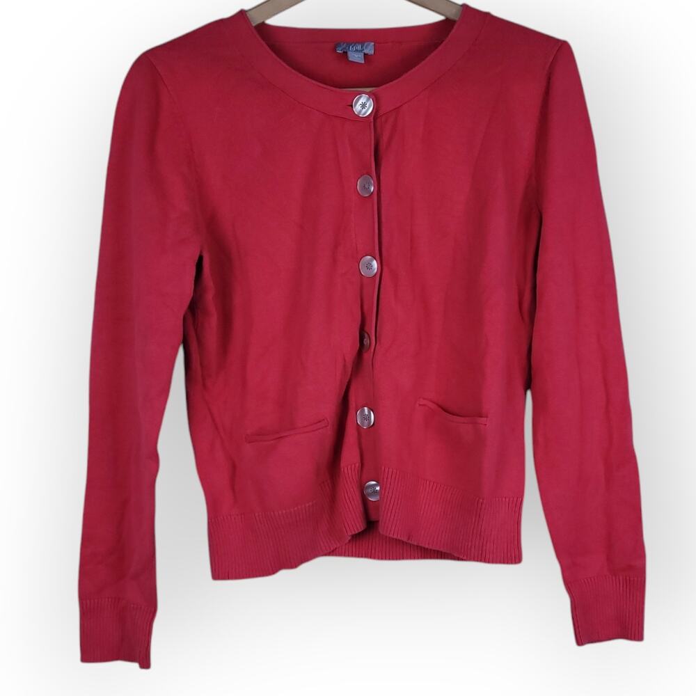 J. Jill Cardigan Sweater Medium Classic Cottagecore Feminine Capsule Minimalist